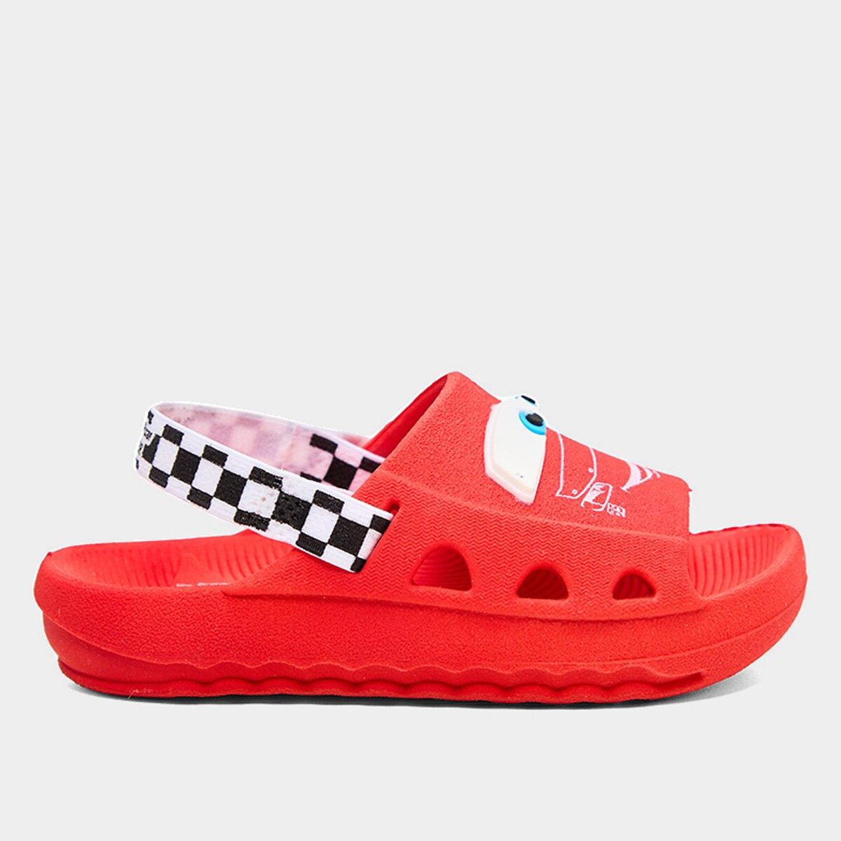 Sandalia Infantil Grendene Kids Babuche Gaspea Baby Masculina Vermelho Branco