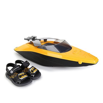 Sandália Infantil Grendene Kids Batman Boat - Cinza+Preto | Netshoes