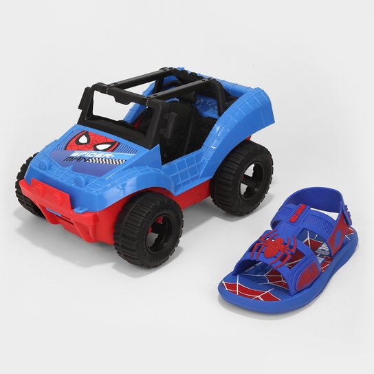 Sandália Infantil Grendene Kids Homem Aranha + Buggy Menino - Azul+Vermelho Menor preço em Sandália Infantil Grendene Kids Homem Aranha + Buggy Menino - Azul+Vermelho