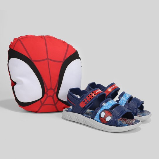 Sandália Infantil Grendene Kids Homem-Aranha com Almofada Menino - Cinza+Azul Menor preço em Sandália Infantil Grendene Kids Homem-Aranha com Almofada Menino - Cinza+Azul