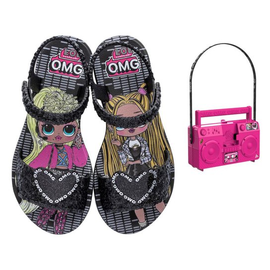 Sandália Infantil Grendene Kids LOL OMG + Bolsa Bombox - Preto+Pink é ruim? Sandália Infantil Grendene Kids LOL OMG + Bolsa Bombox - Preto+Pink é boa?
