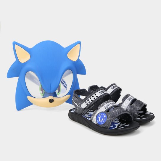 Sandália Infantil Grendene Kids Sonic Mask Menino - Preto+Cinza Menor preço em Sandália Infantil Grendene Kids Sonic Mask Menino - Preto+Cinza