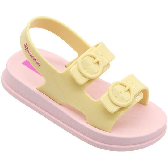 Sandália Infantil Ipanema Papete Follow Baby Feminina - Rosa+Amarelo Menor preço em Sandália Infantil Ipanema Papete Follow Baby Feminina - Rosa+Amarelo