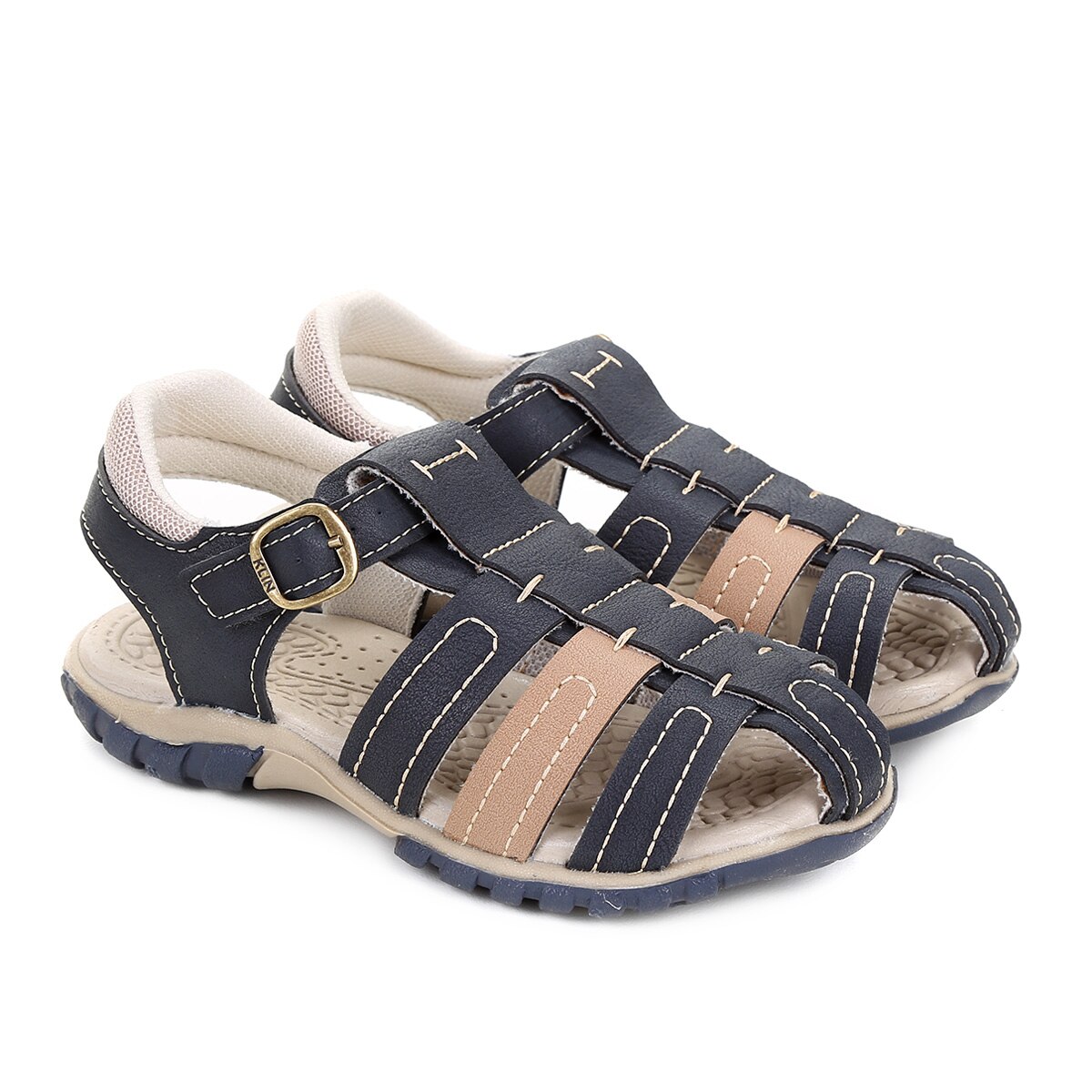 Sandália Infantil Klin Line Play Masculina - Marinho | Netshoes