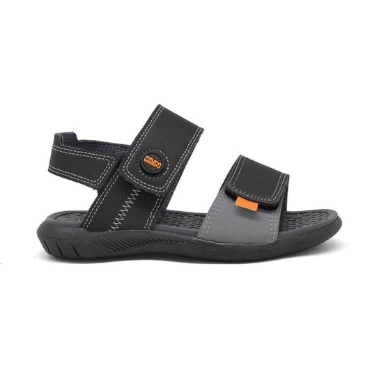 Sandália Infantil Klin Menino Papete Anatômica 129152000 - Preto+Grafite Menor preço em Sandália Infantil Klin Menino Papete Anatômica 129152000 - Preto+Grafite