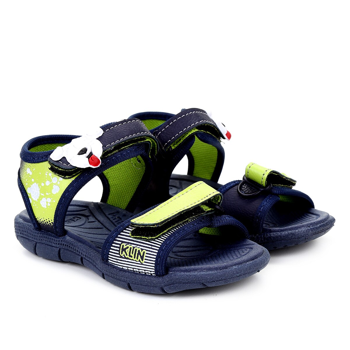 Sandália Infantil Klin Tic Tac Masculina - Marinho+Verde | Netshoes