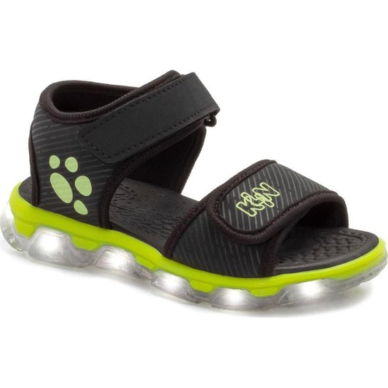 Sandália Infantil Led Masculina Klin Papete Menino com Luz - Preto Menor preço em Sandália Infantil Led Masculina Klin Papete Menino com Luz - Preto