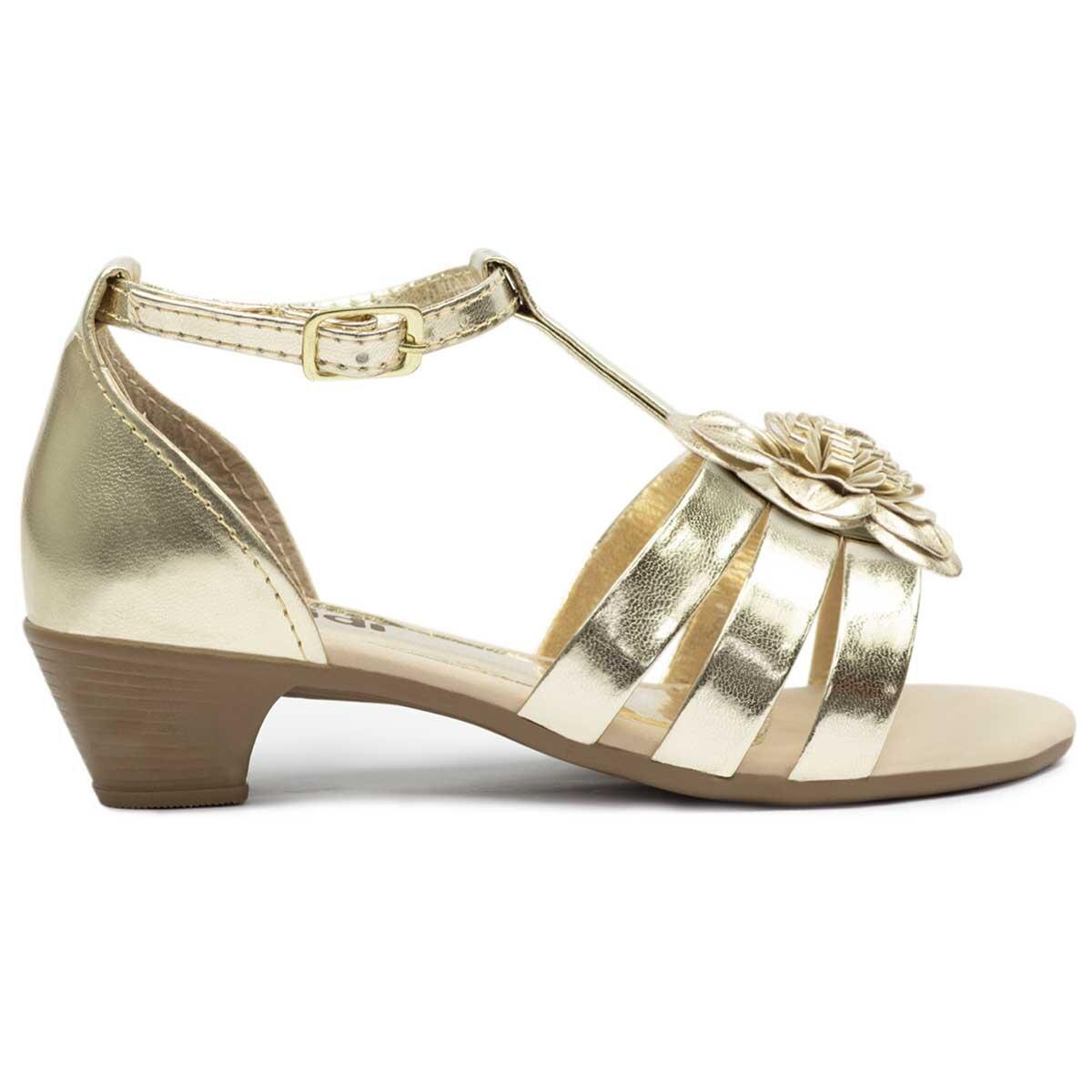 Sandalia Infantil Menina Feminina Salto Saltinho Boneca 05.67 - Dourado |  Netshoes
