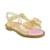 Sandália Infantil Menina Laço Boneca Glitter Netkids - Dourado