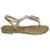 Sandália Infantil Menina Rasteira Casual com Laço Grendha 18549 - Dourado