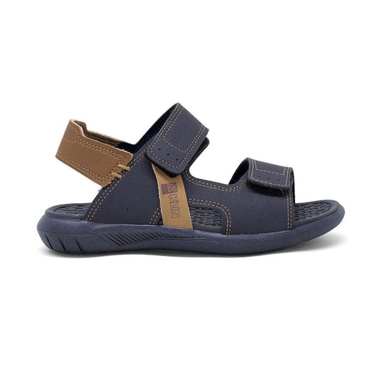 Sandália Infantil Menino Klin Papete Anatômica 129153000 - Marinho+Caqui Menor preço em Sandália Infantil Menino Klin Papete Anatômica 129153000 - Marinho+Caqui