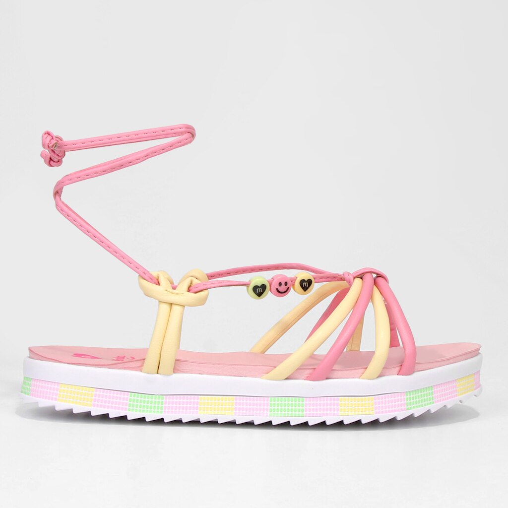 Sandália Infantil Molekinha Flatform Amarração Tratorada Menina