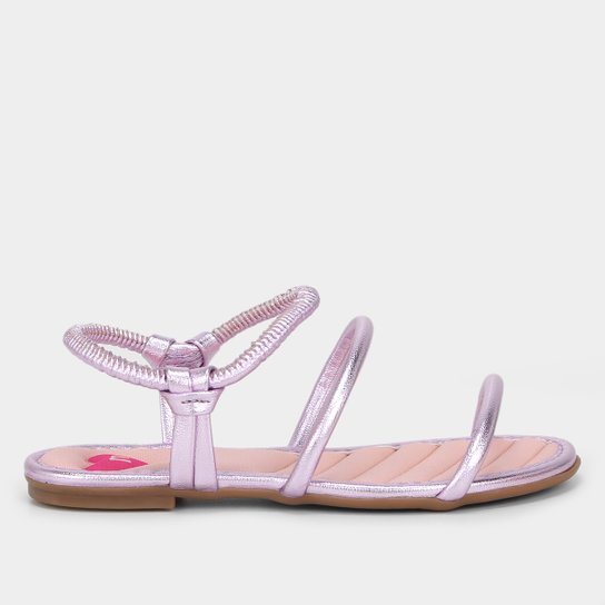 Sandália Infantil Molekinha Metalizada Menina - Rosa Claro Menor preço em Sandália Infantil Molekinha Metalizada Menina - Rosa Claro