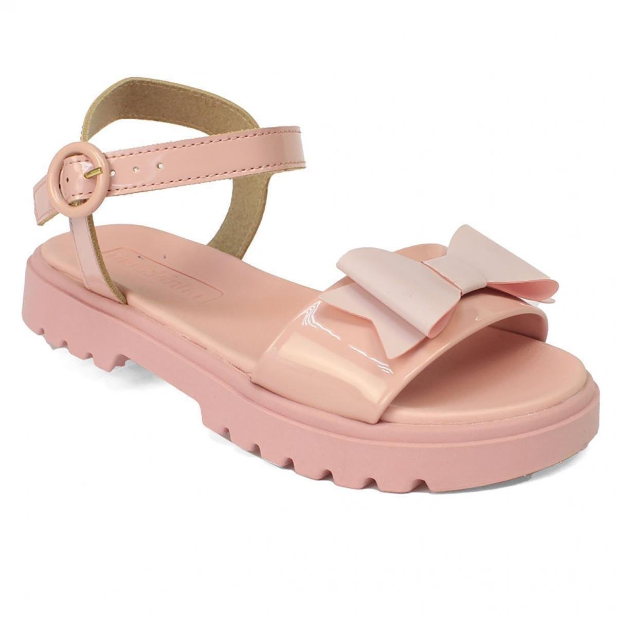 Sandália Infantil Molekinha Verniz Laço - Rosa - 27 - Rosa | Netshoes