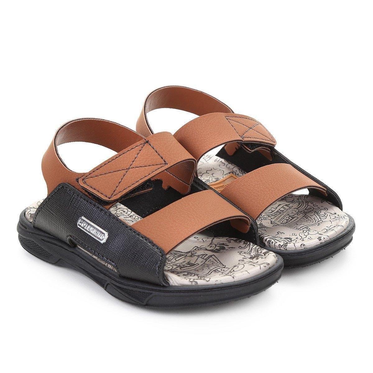 Sandália Infantil Molekinho Casual Menino - Marrom+Preto | Netshoes