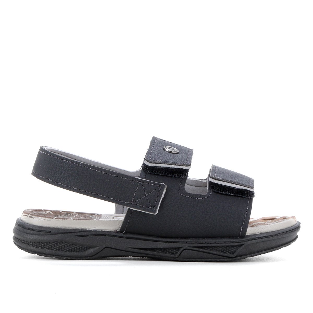 Sandália Infantil Molekinho Lisa Masculina - Preto | Netshoes