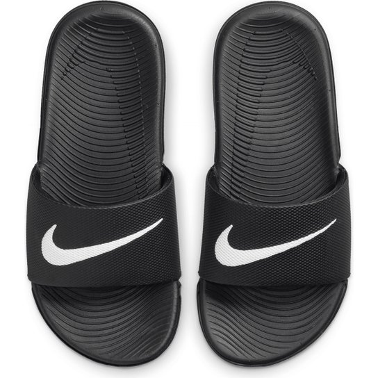 Sandália Infantil Nike Kawa Slide Preto+Branco Netshoes