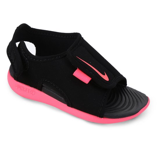 Sandália Infantil Nike Sunray Adjust 5 V2 BT - Preto+Pink Menor preço em Sandália Infantil Nike Sunray Adjust 5 V2 BT - Preto+Pink