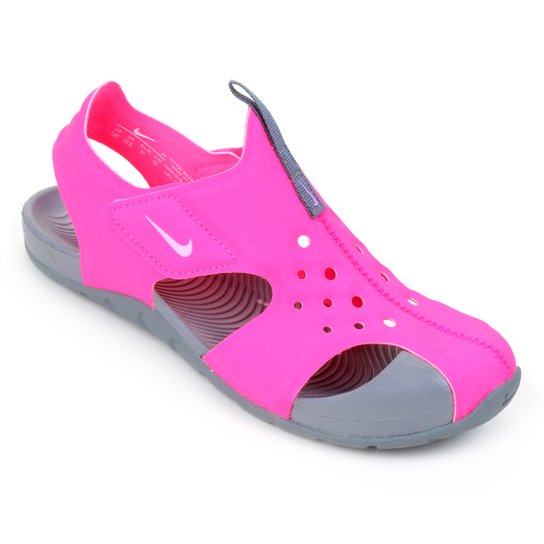 Sandália Infantil Nike Sunray Protect 2 - Rosa+Lilás Menor preço em Sandália Infantil Nike Sunray Protect 2 - Rosa+Lilás