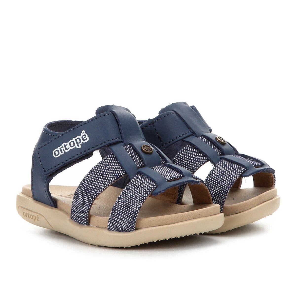 Sandália Infantil Ortopé Tira Tecido Masculina - Azul | Netshoes