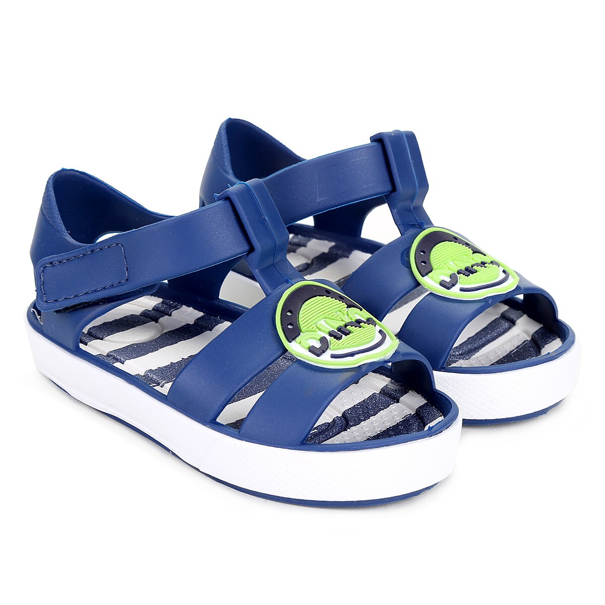 Sandália Infantil Pimpolho Aplique Masculina - Marinho | Netshoes