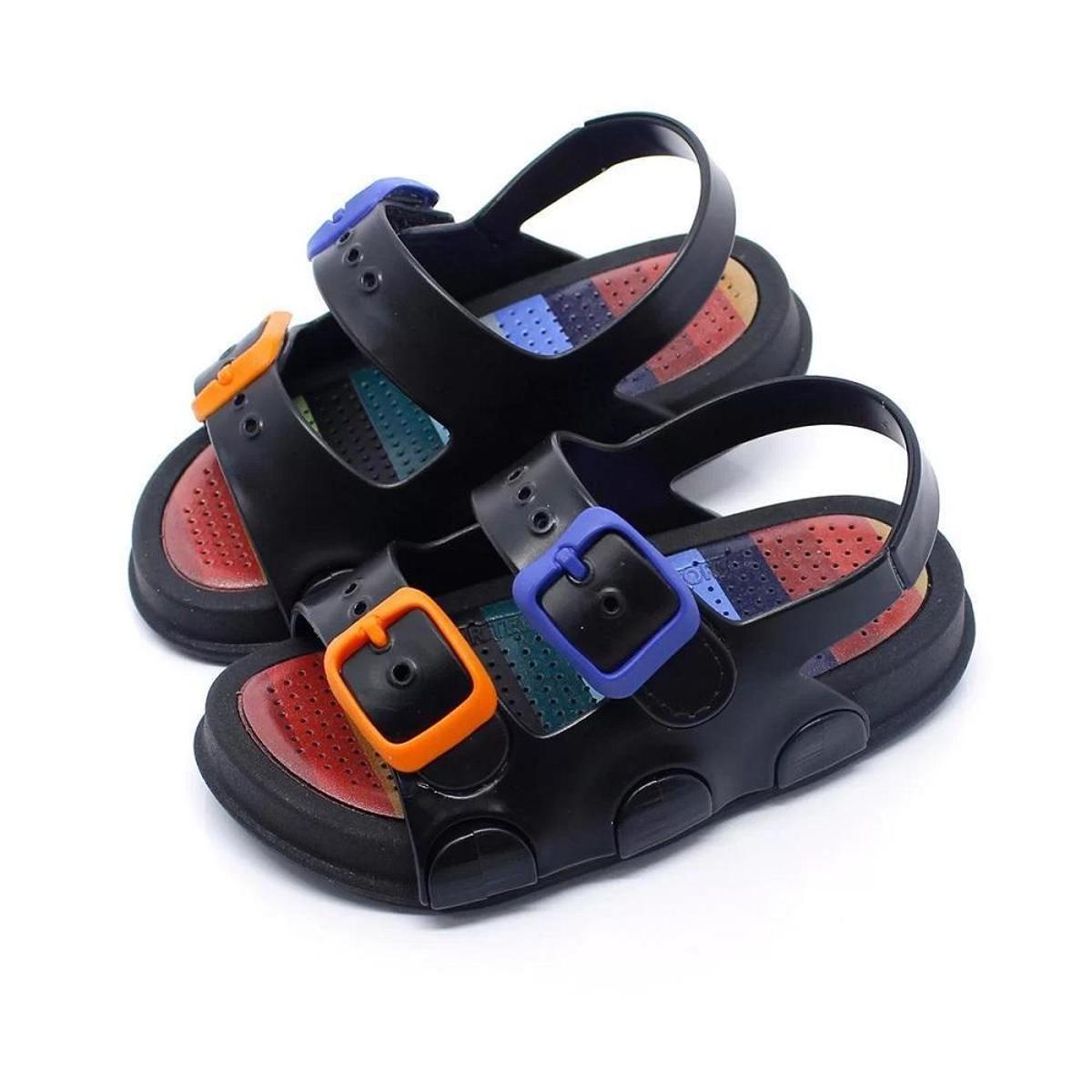 Sandália Infantil Plugt Play Listras Preto Menino - Preto | Netshoes