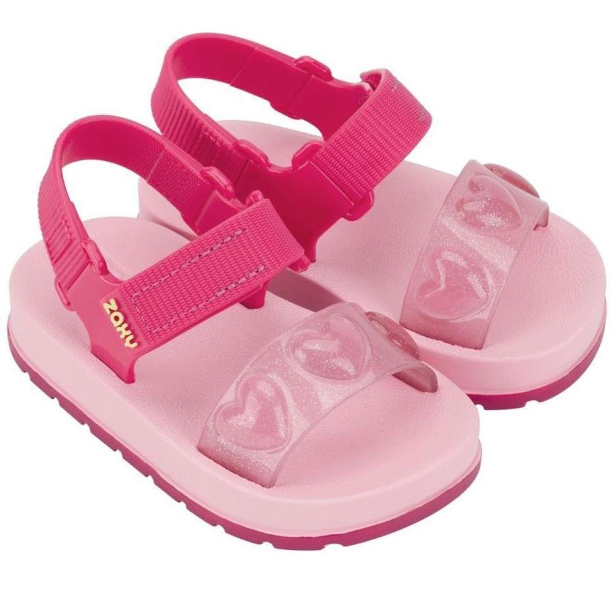 Sand lia Infantil ZAXY Love Rosa Netshoes