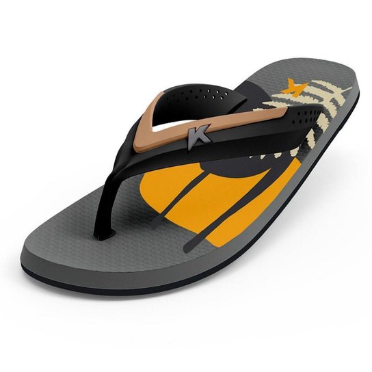 Sandália Kenner Hi-Tide Abstract Cinza Masculino - Azul Navy Menor preço em Sandália Kenner Hi-Tide Abstract Cinza Masculino - Azul Navy