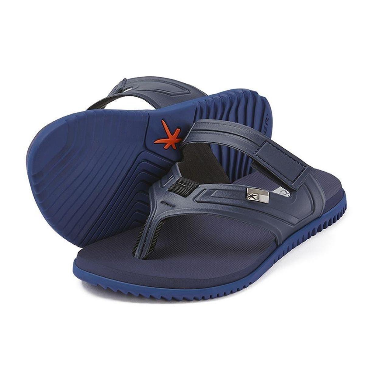Sandália Kenner Kasual Spot Azul Marinho Masculino Menor preço em Sandália Kenner Kasual Spot Azul Marinho Masculino