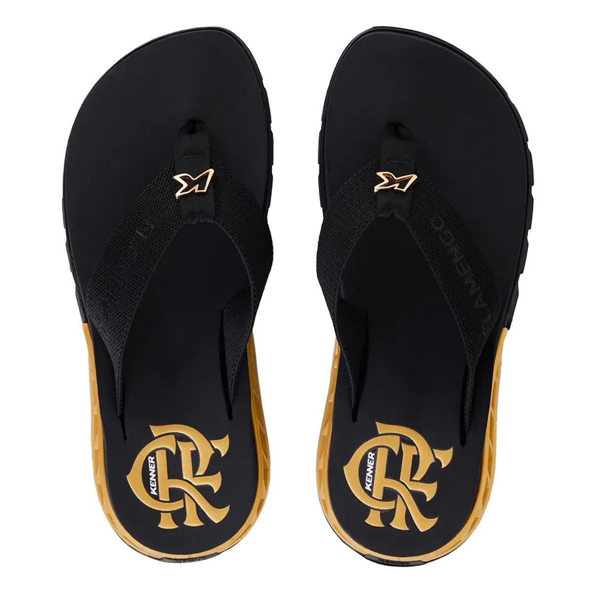 Sandália Kenner Rakka Flamengo Sandália Kenner Rakka Flamengo Sandália Kenner Rakka Flamengo Sandália Kenner Rakka Flamengo -26% OFF  Sandália Kenner Rakka Flamengo - Preto+Dourado