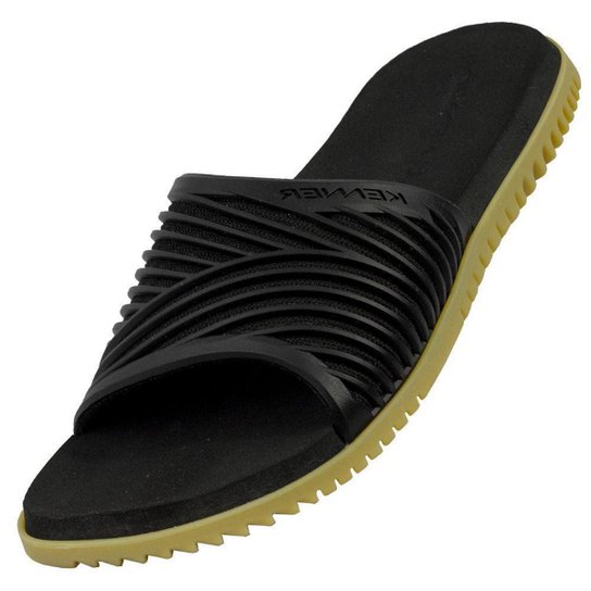 Sandália Kenner Slide Basic Preto - Preto Menor preço em Sandália Kenner Slide Basic Preto - Preto