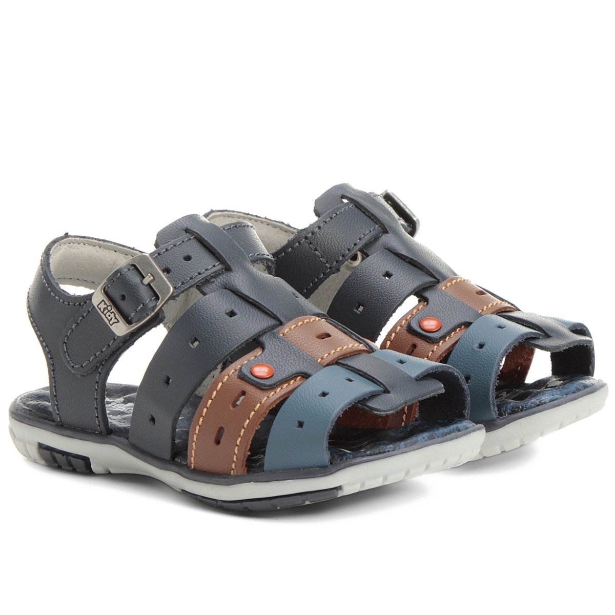 sandália infantil masculina couro kidy