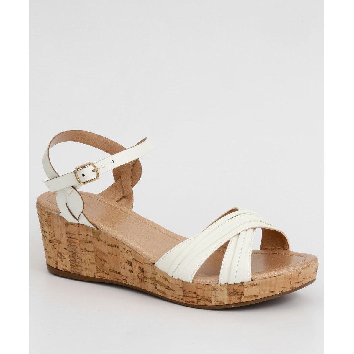Sandália Marisa Anabela Feminina - Branco | Netshoes