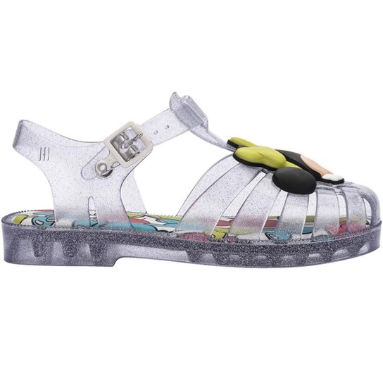 Sandália Mini Melissa Possession + Disney 100 Prata Infantil - Prata Menor preço em Sandália Mini Melissa Possession + Disney 100 Prata Infantil - Prata