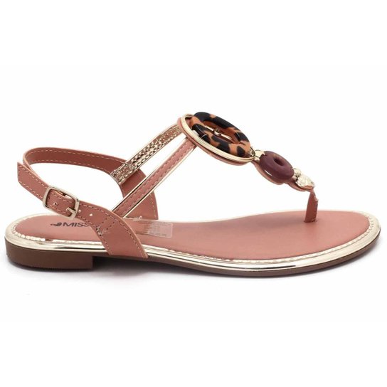 Sandália Mississipi Rasteira Pedrarias Feminino Q5591 - Rosa Menor preço em Sandália Mississipi Rasteira Pedrarias Feminino Q5591 - Rosa