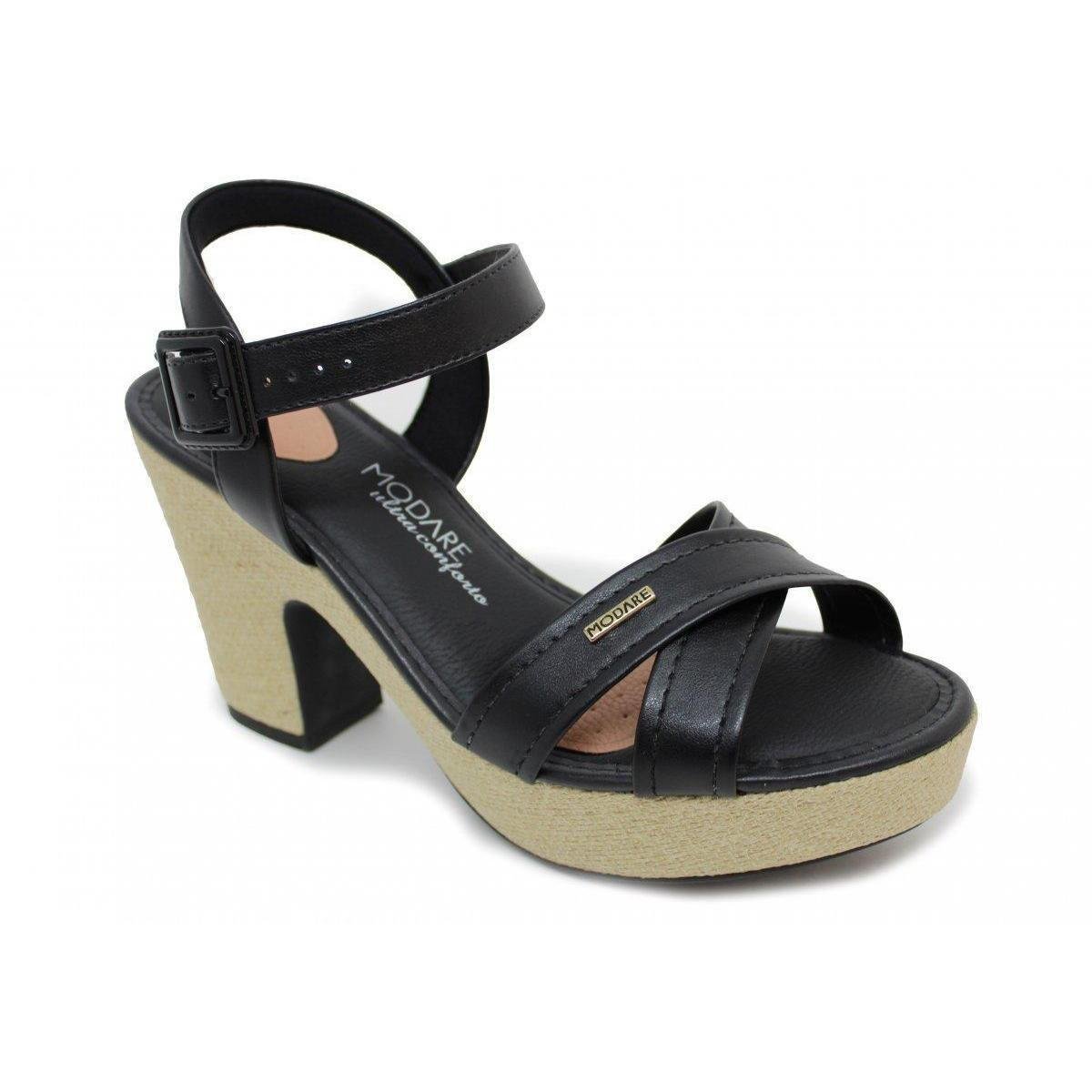 Sandália Modare Ultra Conforto 7154106 - Preto | Netshoes