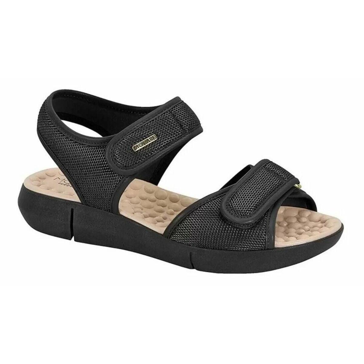 Sandália Modare Ultraconforto Papete Ortopédica Preto 38 BR - Preto ...