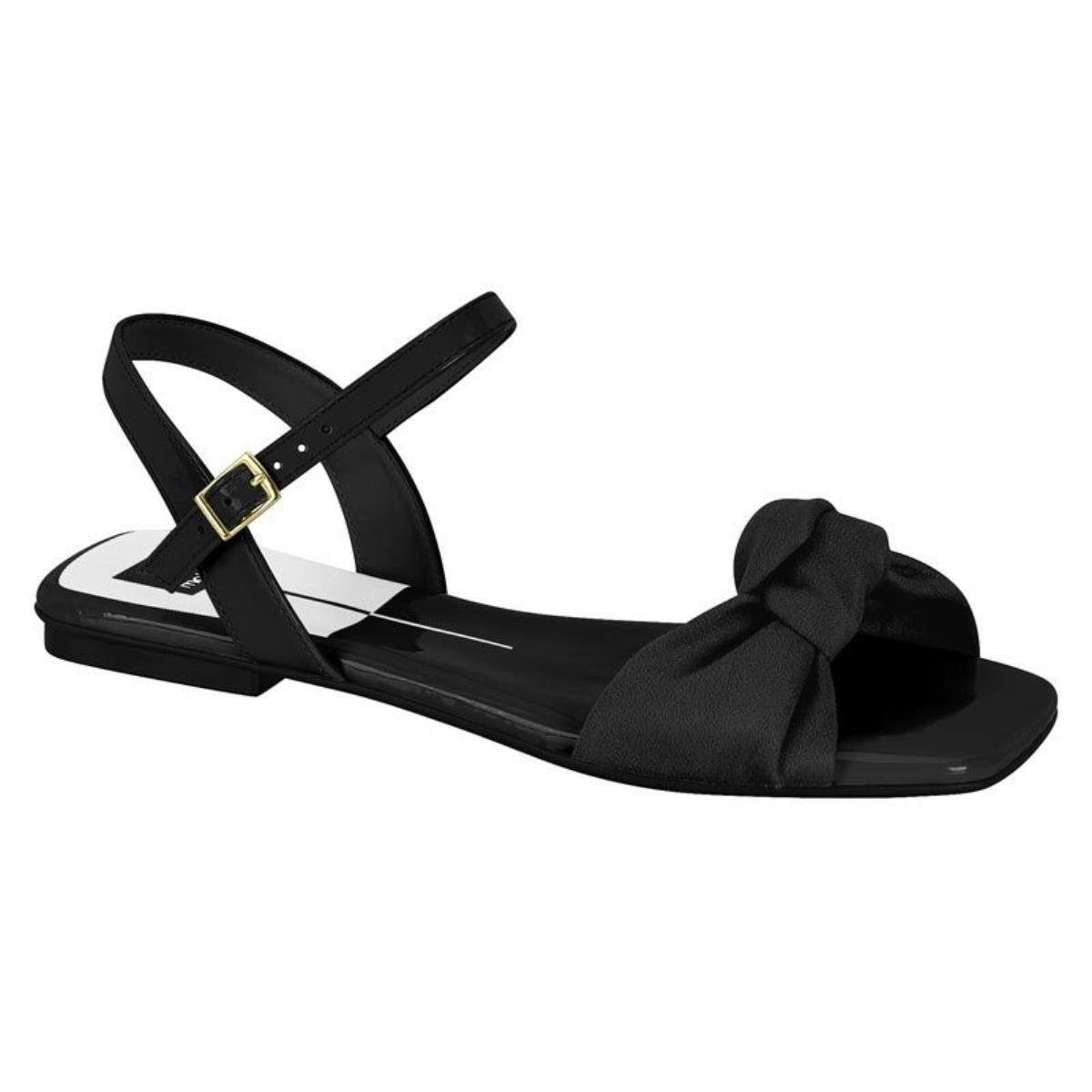 Sandalia Moleca Rasteira Nó Feminina - Preto | Netshoes