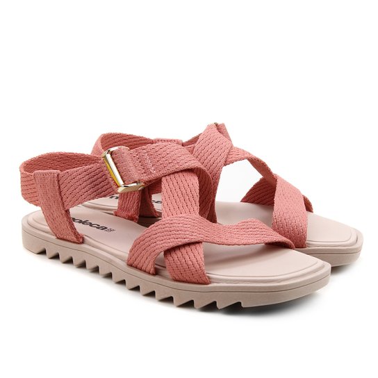 Sandália Moleca Tiras Cruzadas Feminina - Rosa é ruim? Sandália Moleca Tiras Cruzadas Feminina - Rosa é boa?