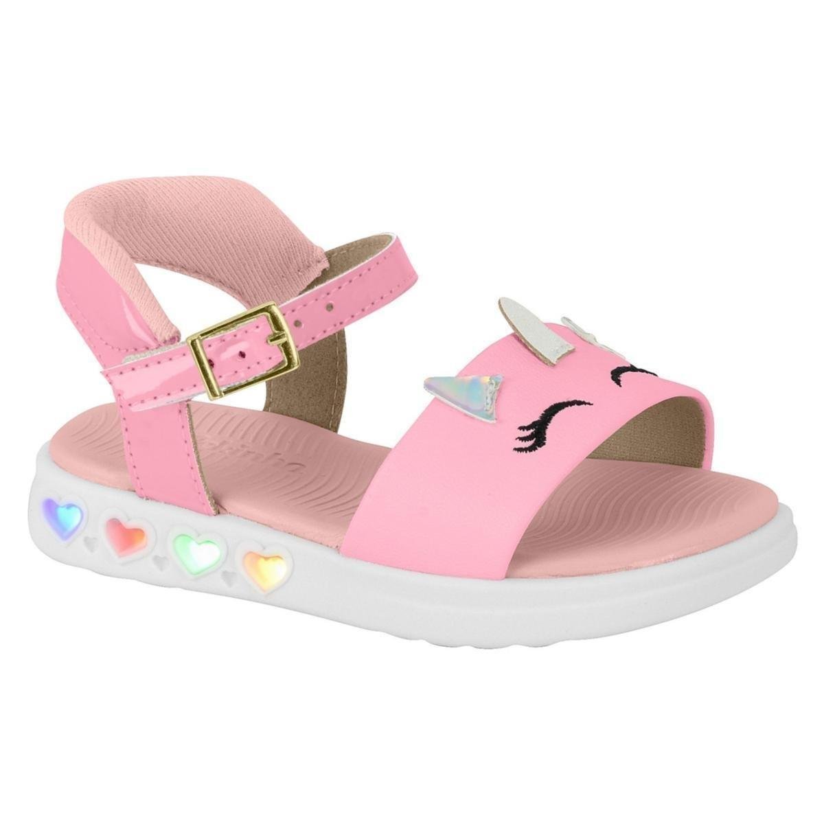 Sandalia Molekinha 2722.103 LED Papete Infantil - Rosa | Netshoes