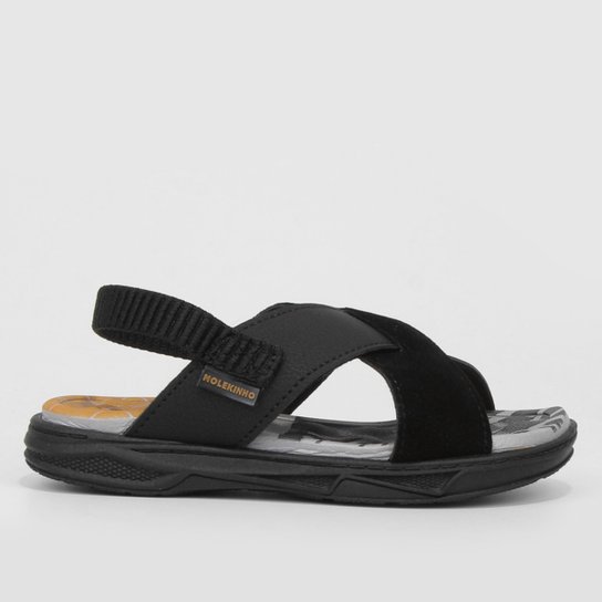 Sandália Molekinho Casual Menino - Preto Menor preço em Sandália Molekinho Casual Menino - Preto