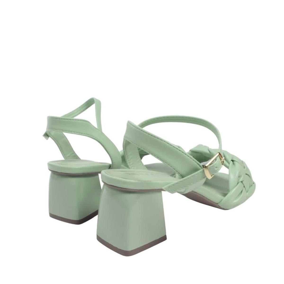 Sandália Offline 5540.22371 Trançada Feminina - Verde | Netshoes