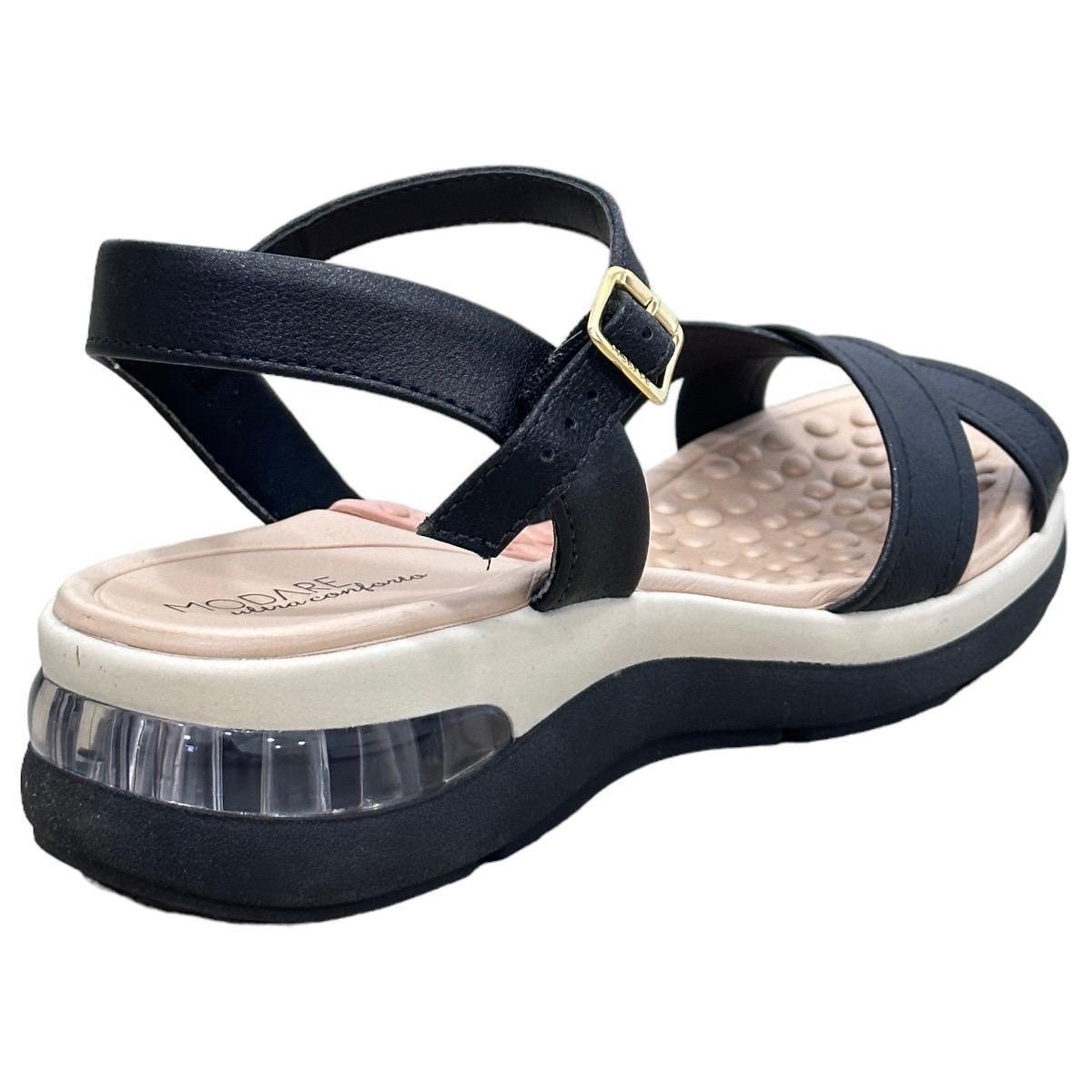 Sandalia Ortopedica Feminina Modare Conforto Gel Tech Macia - Preto ...