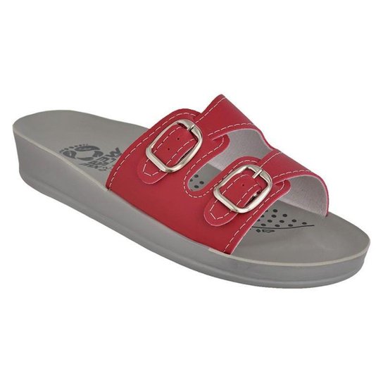 Sandália Ortopédica Feminina para Esporão Joanete Vermelha NB02 - Vermelho Menor preço em Sandália Ortopédica Feminina para Esporão Joanete Vermelha NB02 - Vermelho