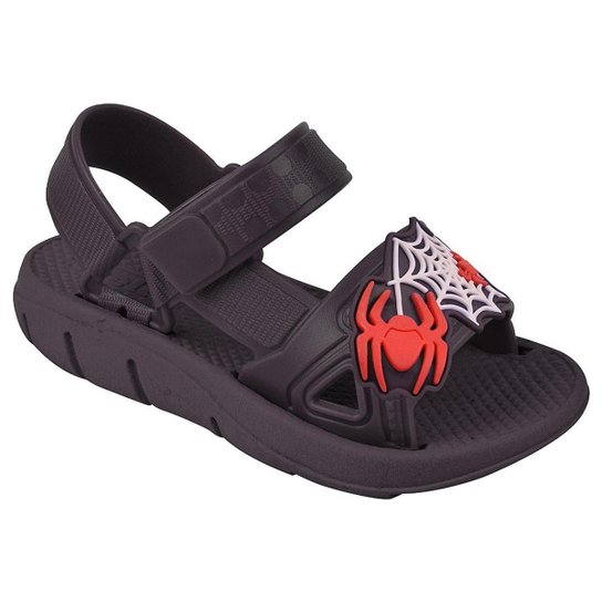 Sandalia Papete Aranha Infantil Menino LueLua Velkro Macia 21 ao 28 - Preto Menor preço em Sandalia Papete Aranha Infantil Menino LueLua Velkro Macia 21 ao 28 - Preto