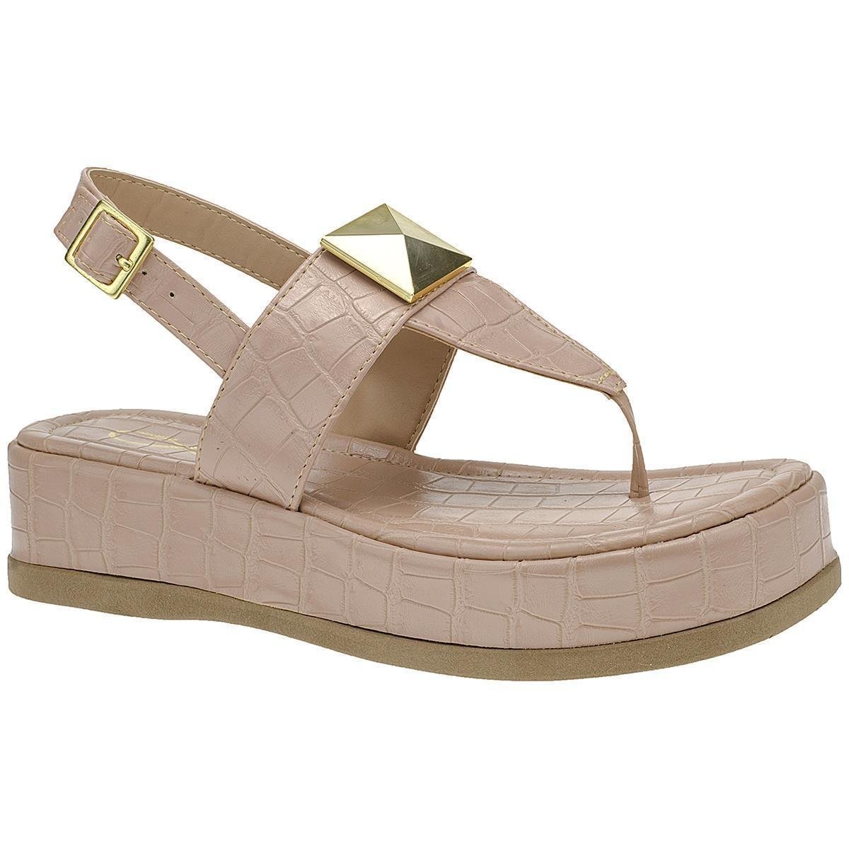 Sandália Papete Feminina Plataforma Dedo Menor preço em Sandália Papete Feminina Plataforma Dedo