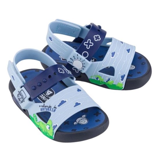 Sandalia Papete Infantil Menino Baby Borracha Mundo Bita 22820 - Azul Menor preço em Sandalia Papete Infantil Menino Baby Borracha Mundo Bita 22820 - Azul