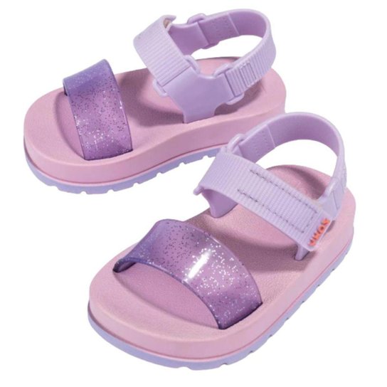 Sandalia Papete Infantil Zaxynina Moderninha 18501 - Violeta Menor preço em Sandalia Papete Infantil Zaxynina Moderninha 18501 - Violeta