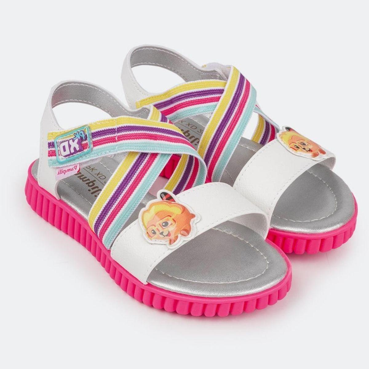 Sandália Papete PK XD Pampili Candy Pet - Branco | Netshoes