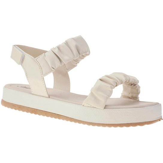Sandália Papete Plataforma Confort Soft Feminina Moda Ana Brito - Off White Menor preço em Sandália Papete Plataforma Confort Soft Feminina Moda Ana Brito - Off White